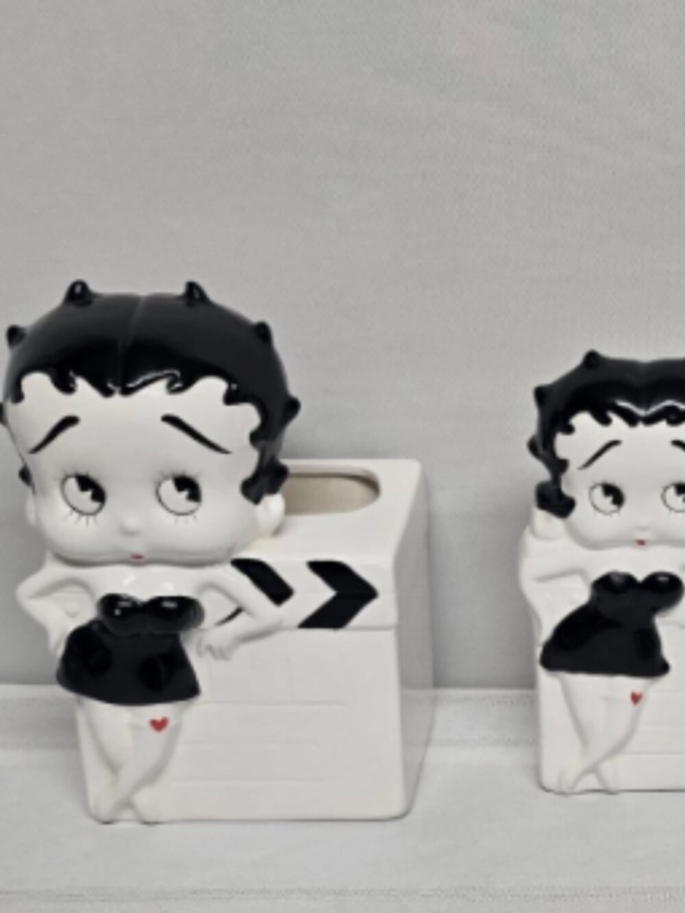 Betty Boop Vintage Kitchen Lot 3 Piece Napkin Holder Spoon Holder Utensil Holder